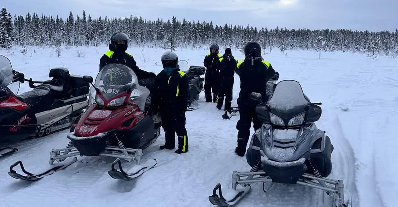Snowmobile Tour with Icehotel Visit and Fika — snowmobile tour in Kiruna