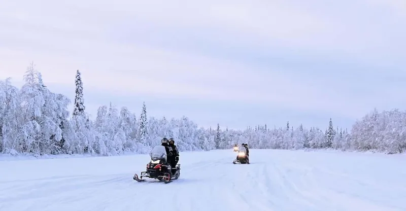 Snowmobile Safari around Levi Fell — snowmobile tour in Levi