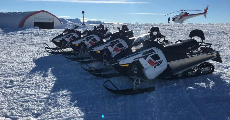 Snowmobiling Experience with Helicopter Flight — snowmobile tour in Queenstown