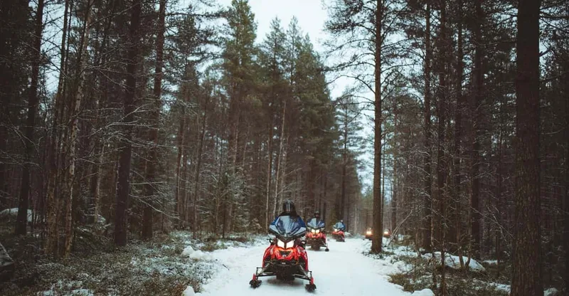 Early Winter Snowmobile Safari 2 Hours — snowmobile tour in Rovaniemi