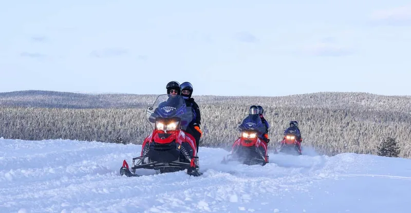Ice Fishing Safari by Snowmobile — snowmobile tour in Saariselkä