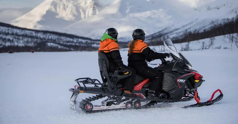 From Tromsø: Snowmobiling Tour at Camp Tamok — snowmobile tour in Tromsø