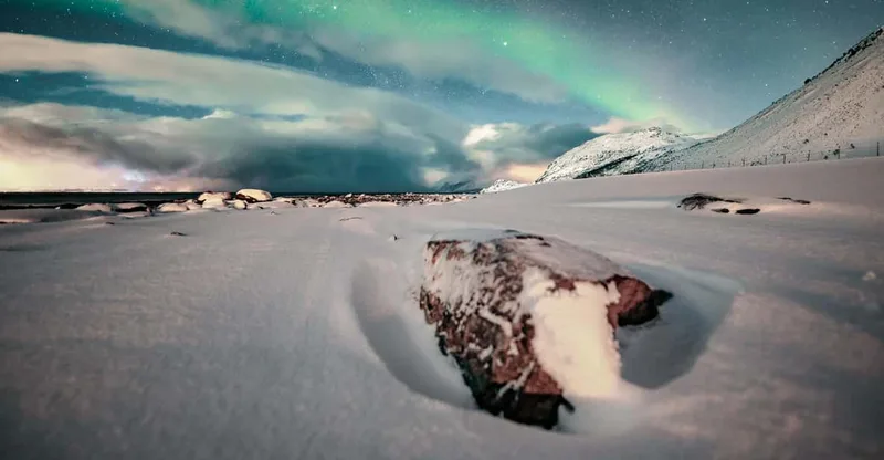 Lyngenalps: Northern Lights Snowmobile Safari — snowmobile tour in Tromsø
