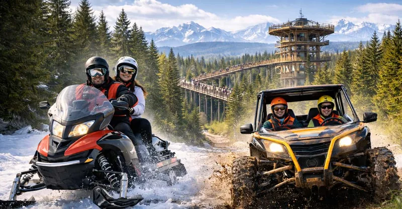 Zakopane Snowmobile Quad Buggy Experience & Treetop Skywalk — snowmobile tour in Zakopane